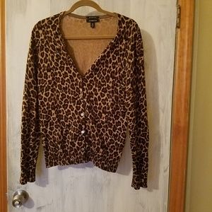 Lands End Leopard Sweater